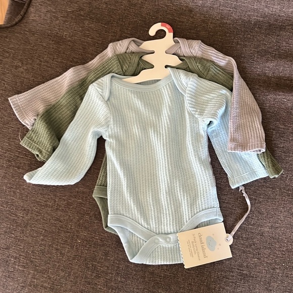 cloud island Other - Cloud Island 3 pack Long sleeve waffle knit onesies